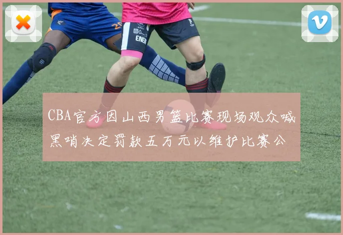 CBA官方因山西男篮比赛现场观众喊黑哨决定罚款五万元以维护比赛公正性